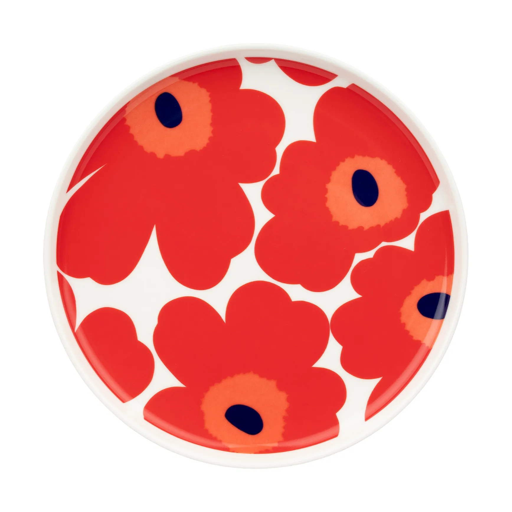 Unikko Teller Ø20cm, White-red-blue Marimekko