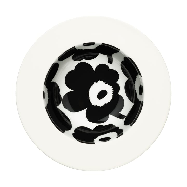 Unikko tiefer Teller Ø20 cm - White-black - Marimekko
