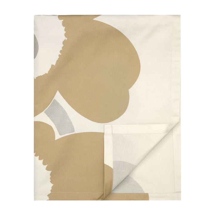Unikko Tischdecke 140 x 250 cm, Beige-Silber-Weiß Marimekko