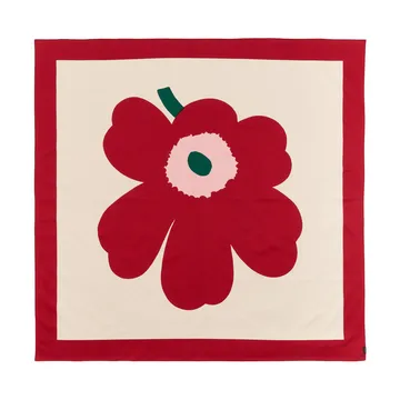 Unikko Tischdecke - Off white-Cranberry-Rose, 140x140 cm - Marimekko