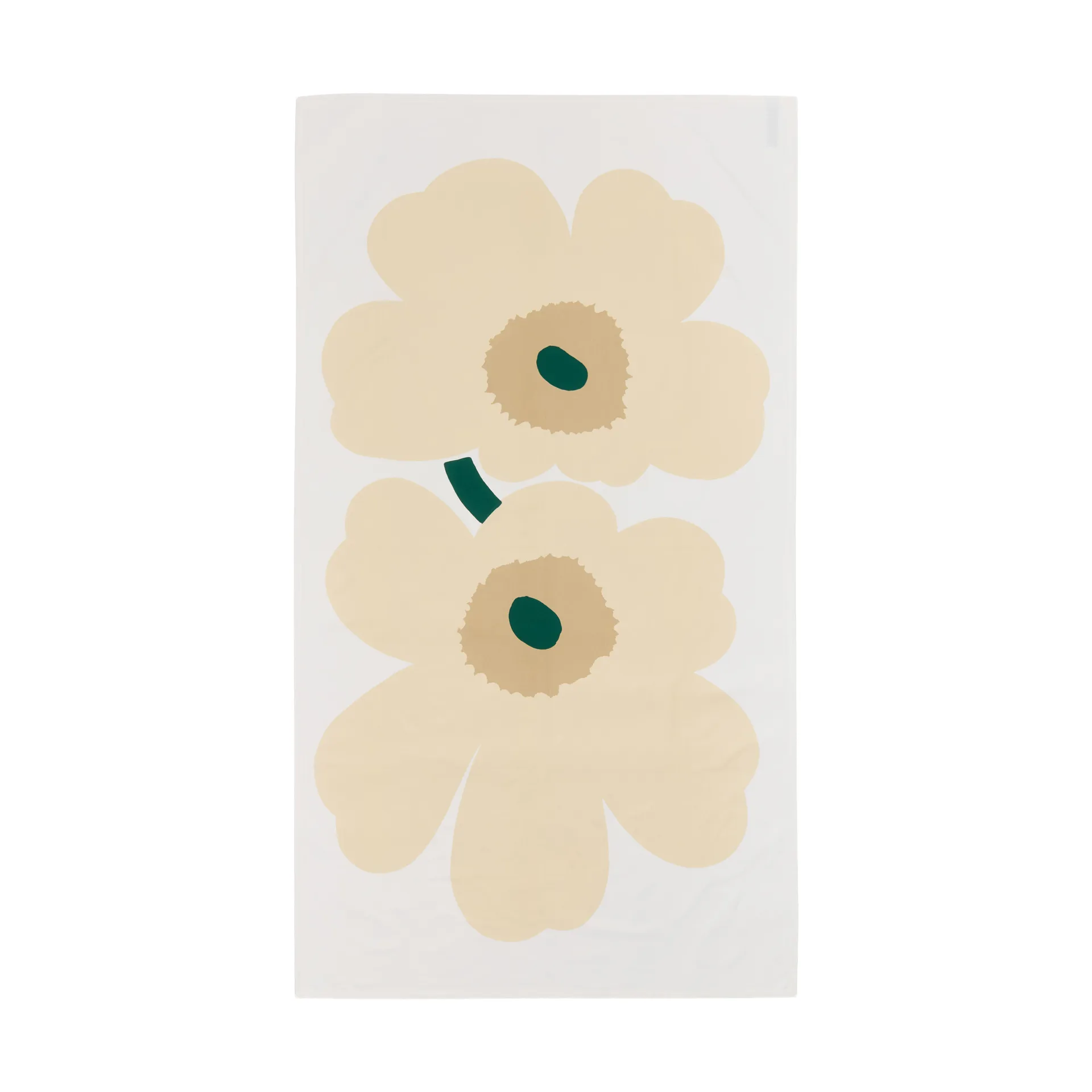 Unikko Tischdecke, White-hay-sand-emerald Marimekko