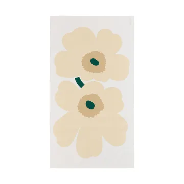 Unikko Tischdecke - White-hay-sand-emerald - Marimekko