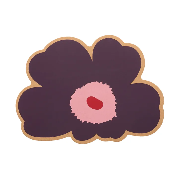 Unikko Tischset - Kork-Pflaume-Pink-Cranberry - Marimekko