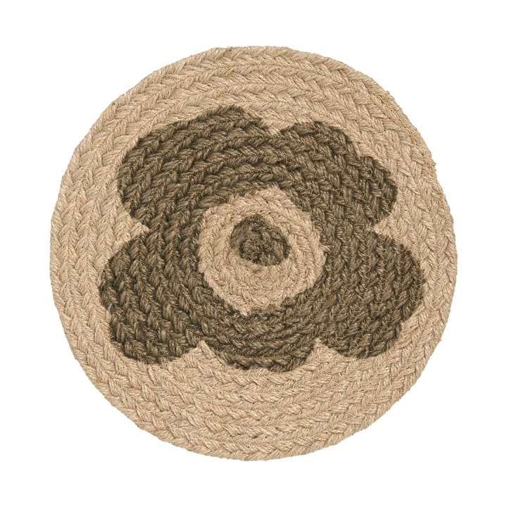 Unikko Topflappen Jute Ø25cm - Beige-grün - Marimekko