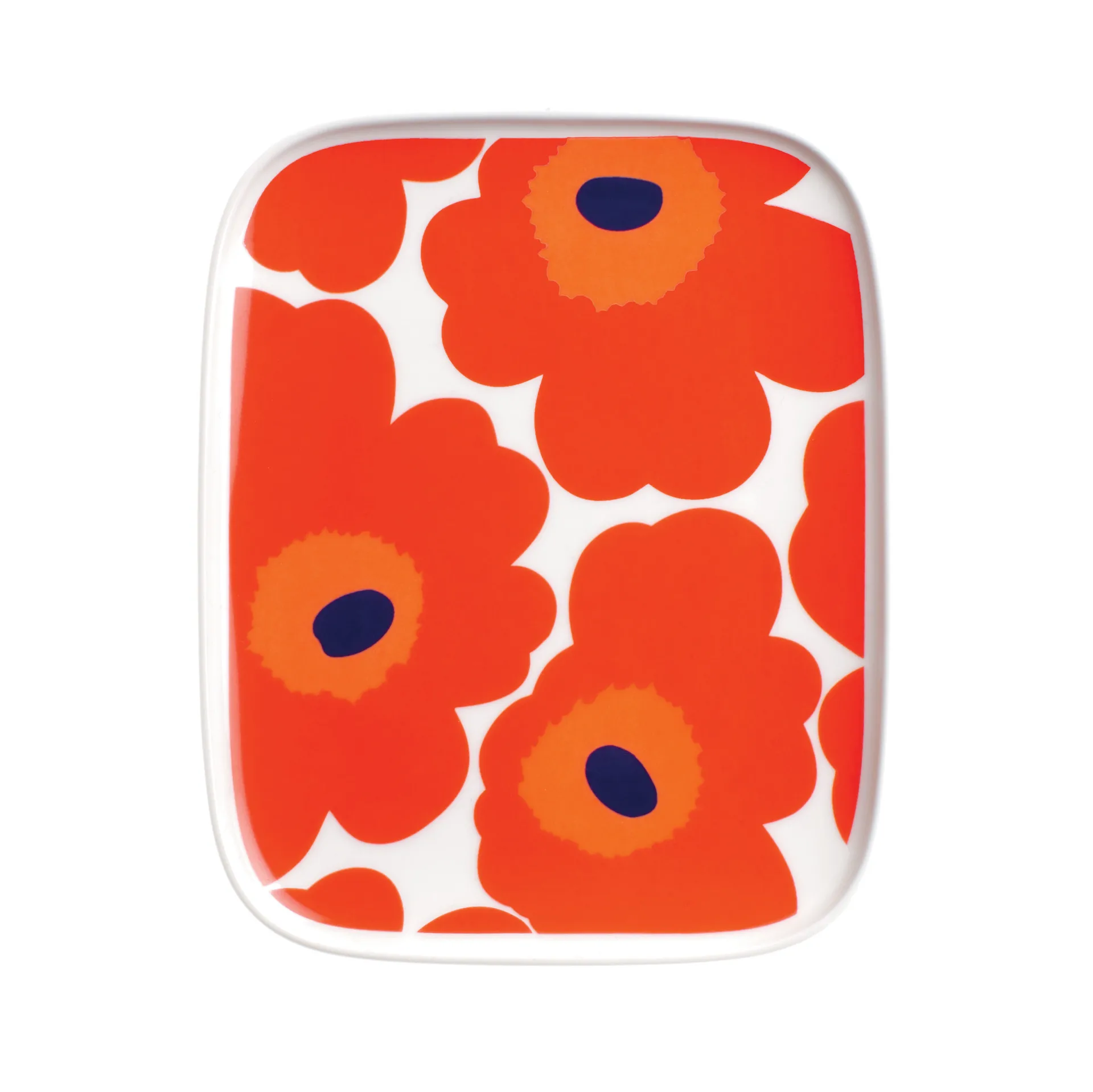 Unikko Untertasse 15 x 12 cm, Rot-weiß Marimekko