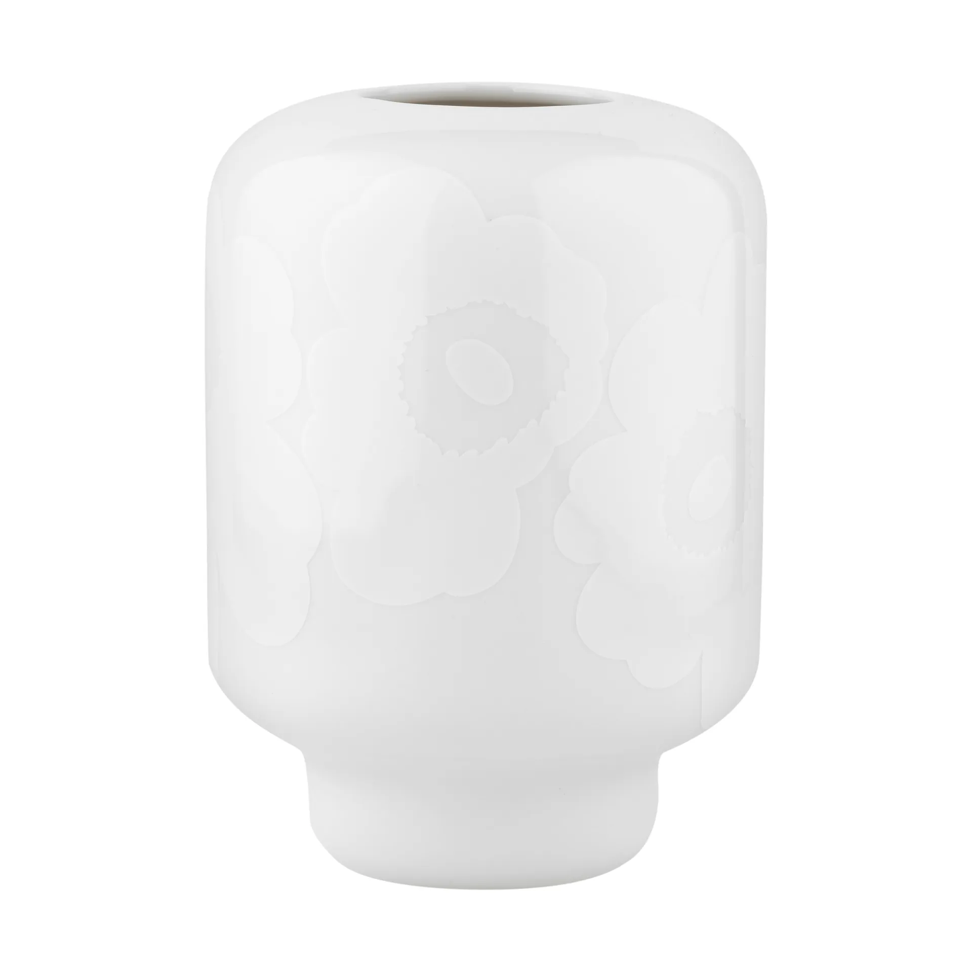 Unikko Vase Keramik 18 cm, White Marimekko
