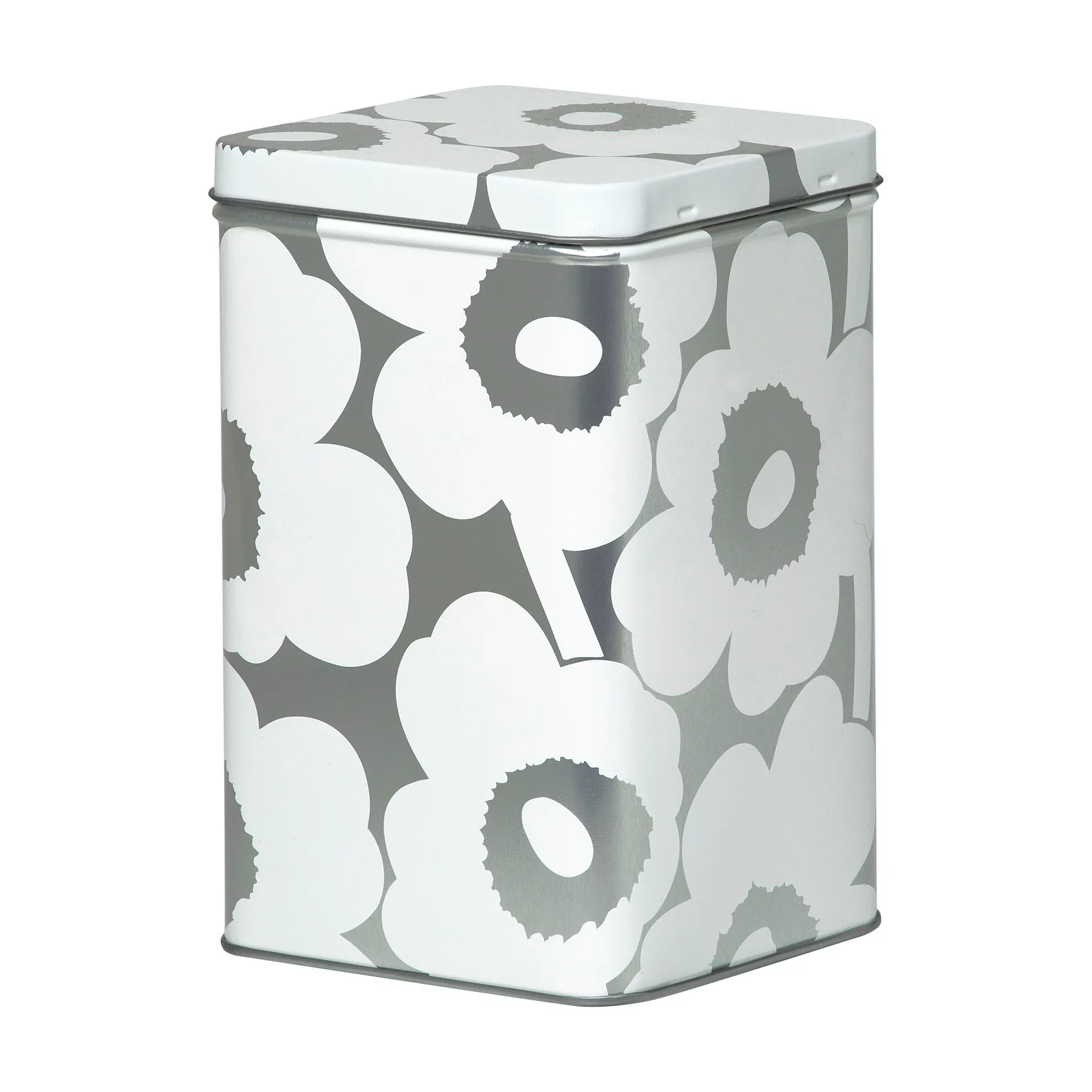 Unikko Verwahrungsbox 17,5cm, Grau-weiß Marimekko