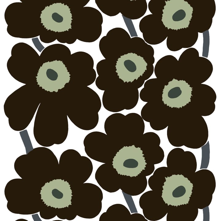 Unikko Wachstuch-Tischdecke, Schwarz Marimekko