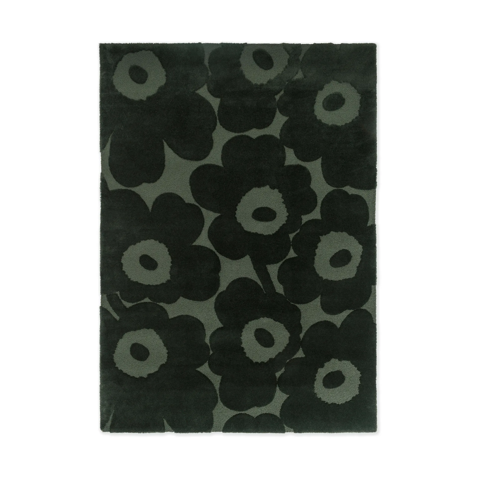 Unikko Wollteppich, Dark Green, 170x240 cm Marimekko