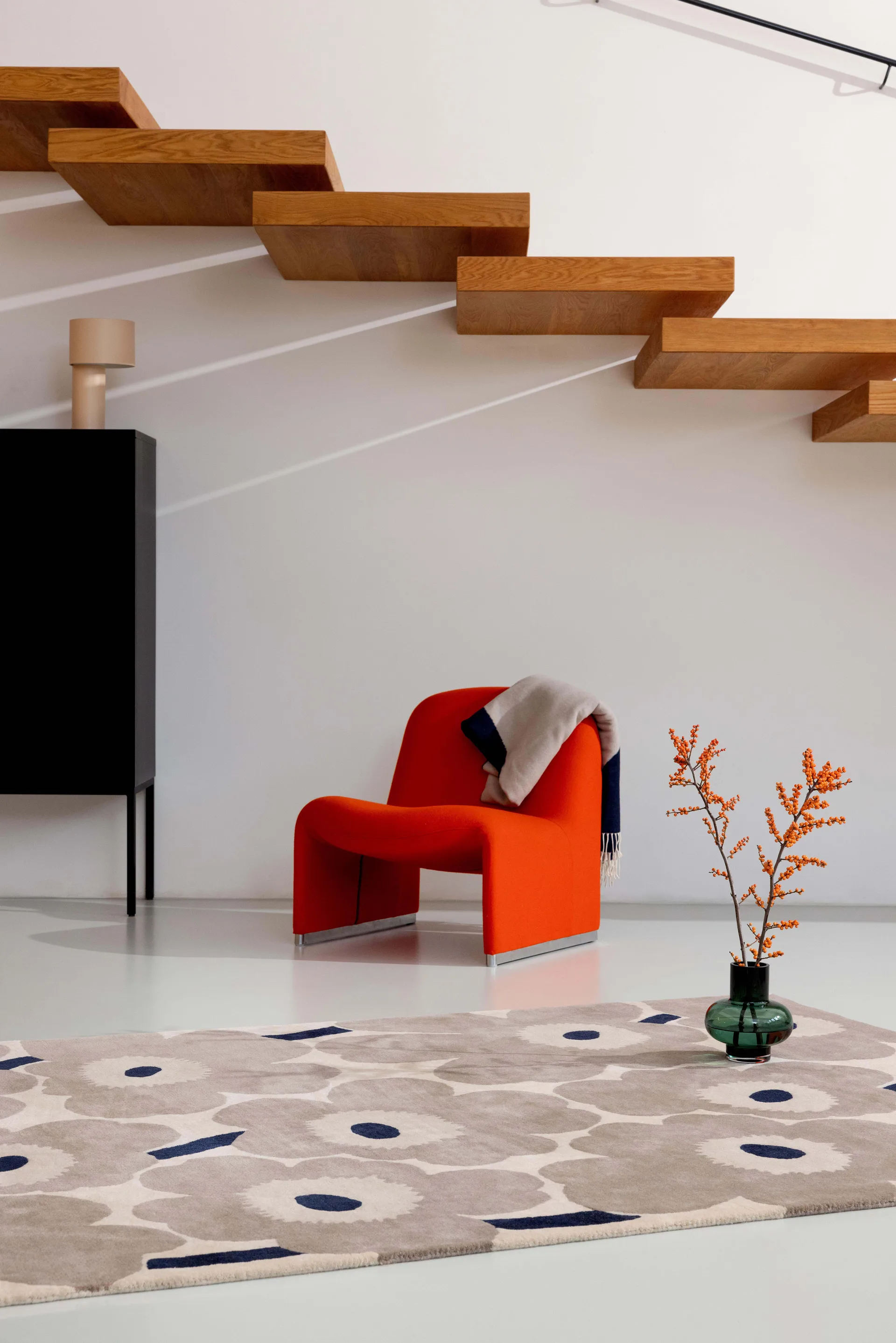 Unikko Wollteppich, Greige, 200x280 cm Marimekko