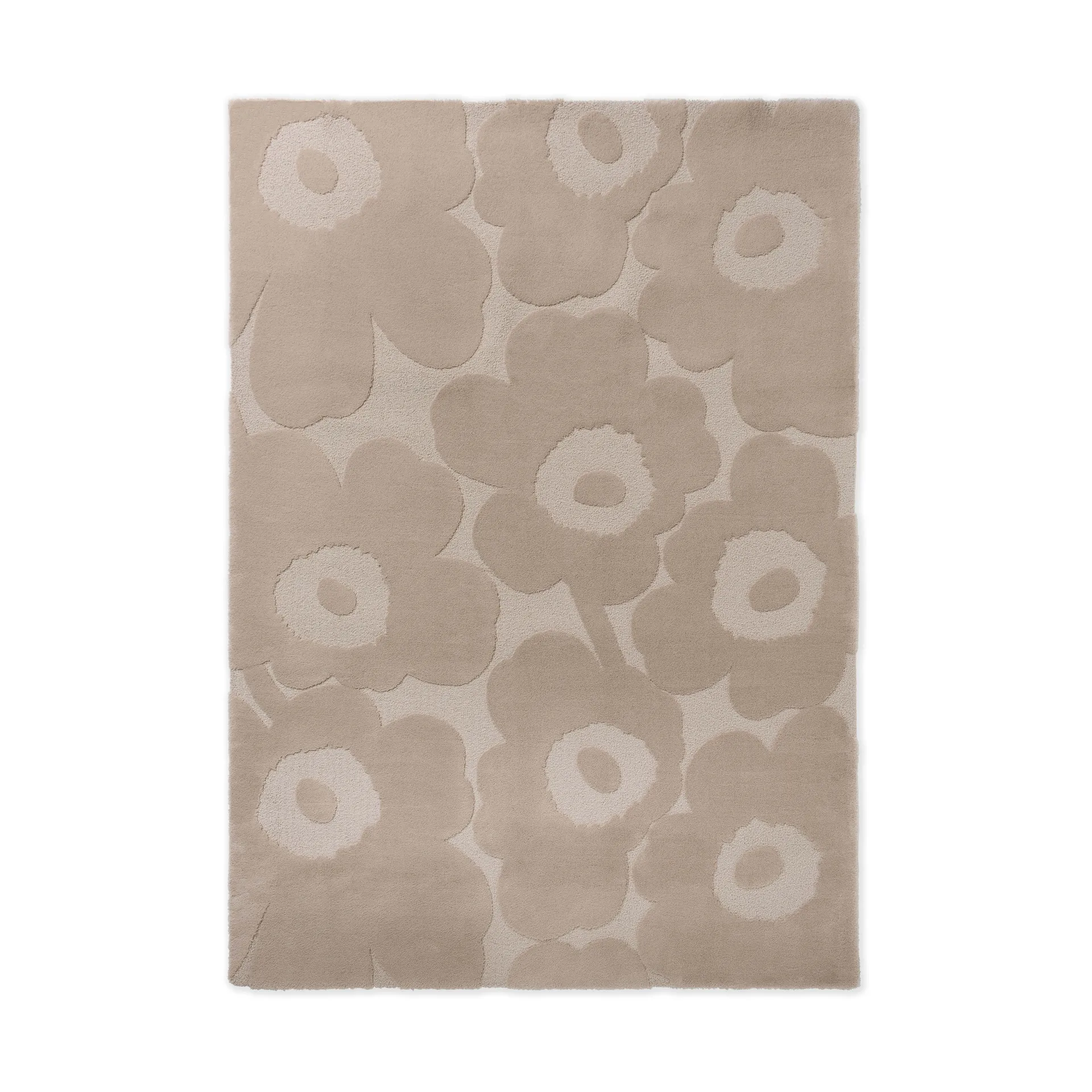 Unikko Wollteppich, Light Beige, 140x200 cm Marimekko