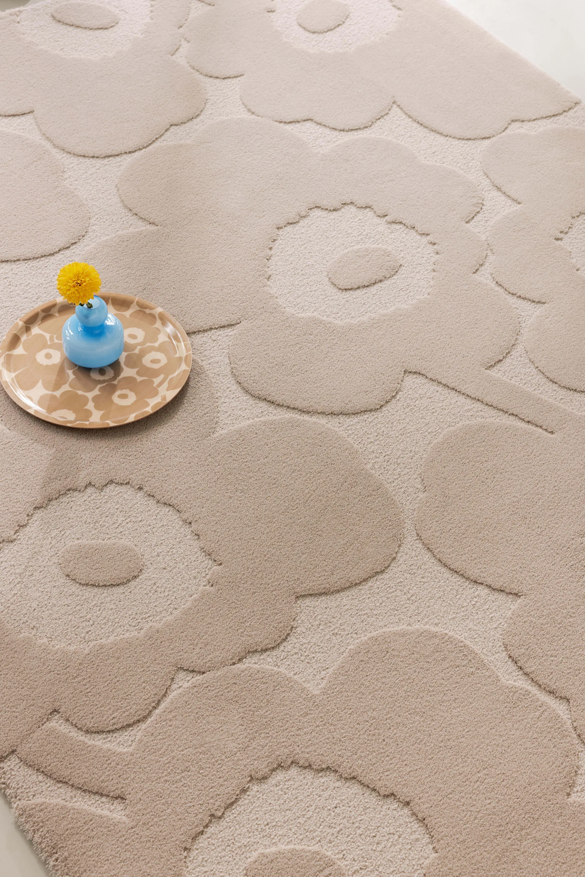 Unikko Wollteppich, Light Beige, 200x300 cm Marimekko