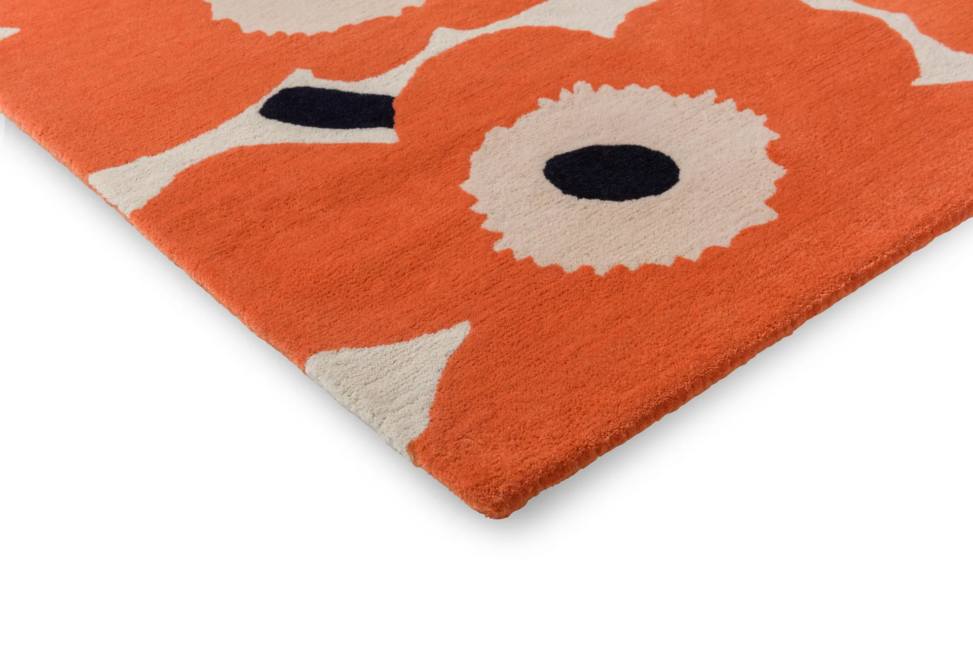 Unikko Wollteppich, Orange Red, 140x200 cm Marimekko