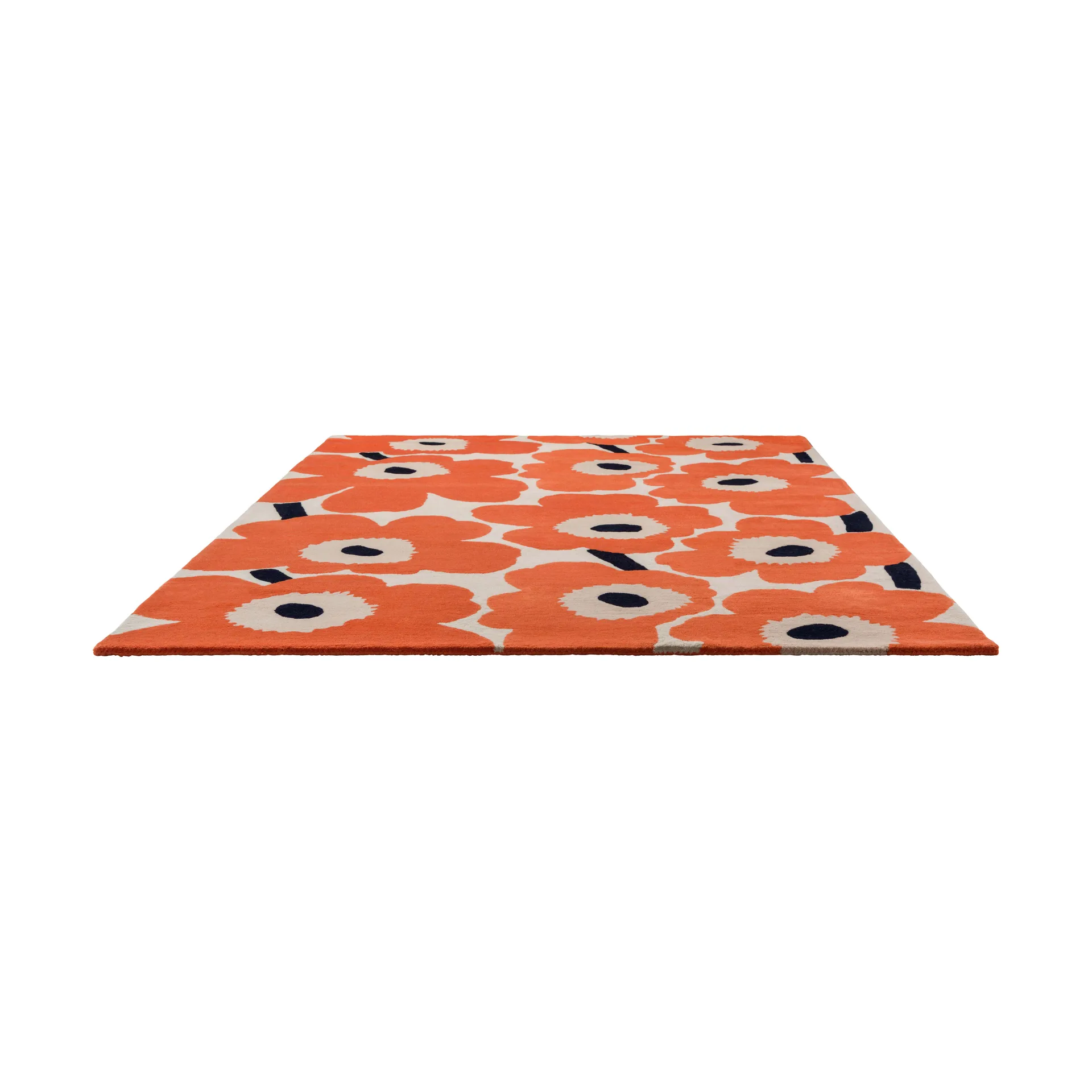 Unikko Wollteppich, Orange Red, 200x280 cm Marimekko
