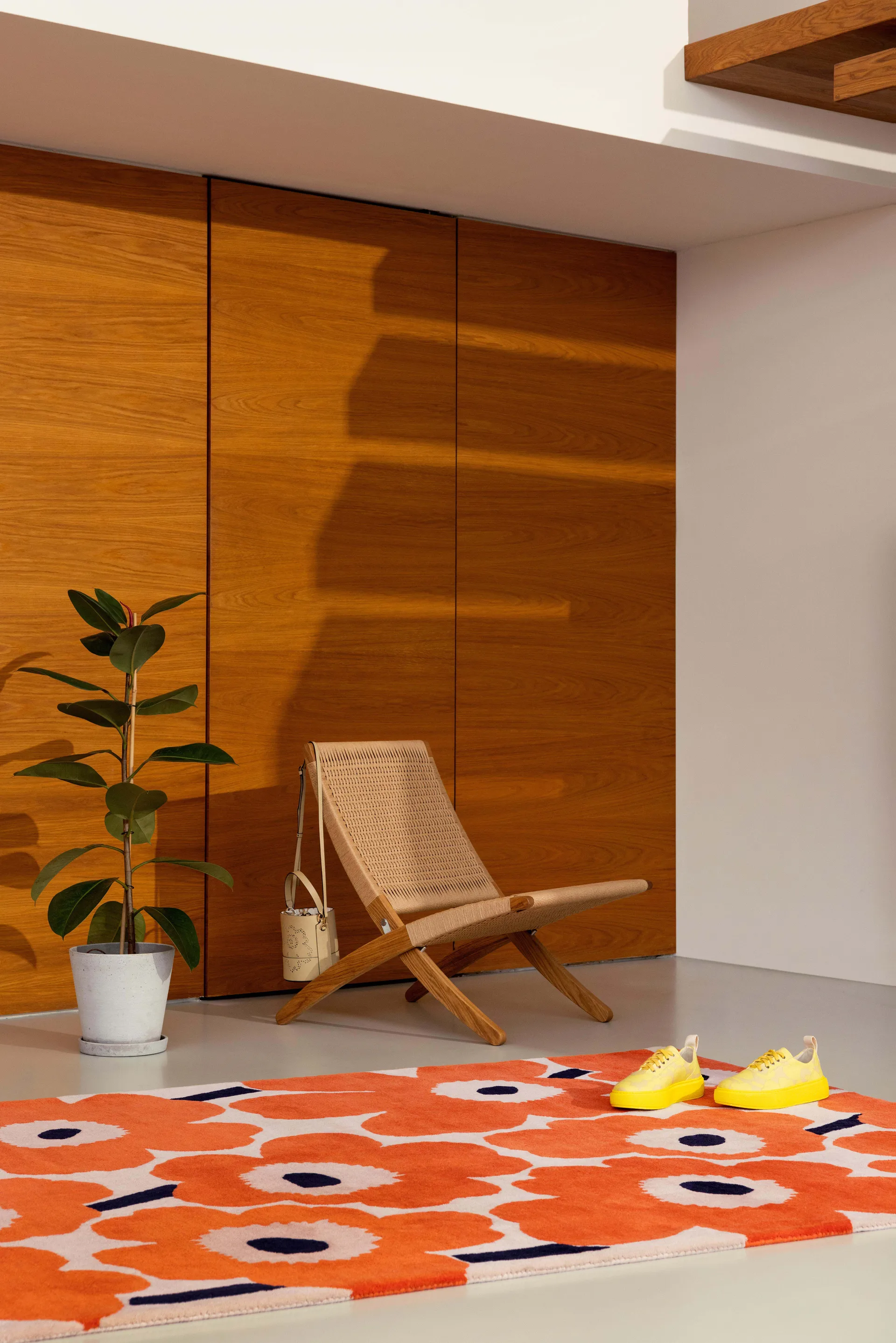 Unikko Wollteppich, Orange Red, 200x280 cm Marimekko