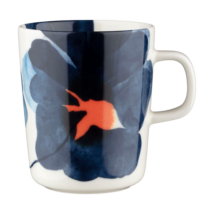 Valssi Becher 25 cl, White-dark blue-orange Marimekko