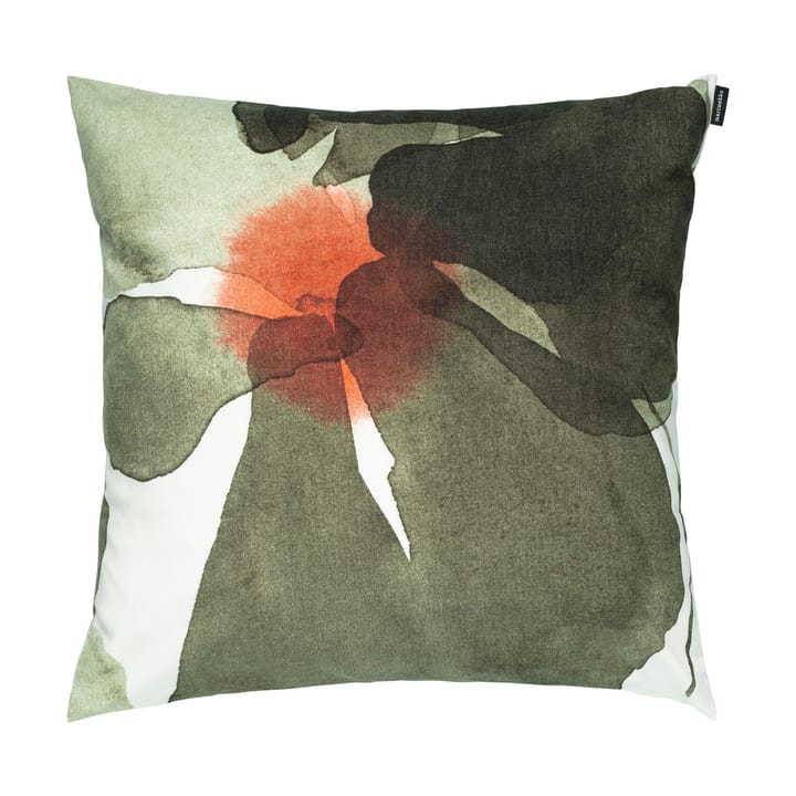 Valssi Kissenbezug 50x50 cm - White-forest green-tomato red - Marimekko