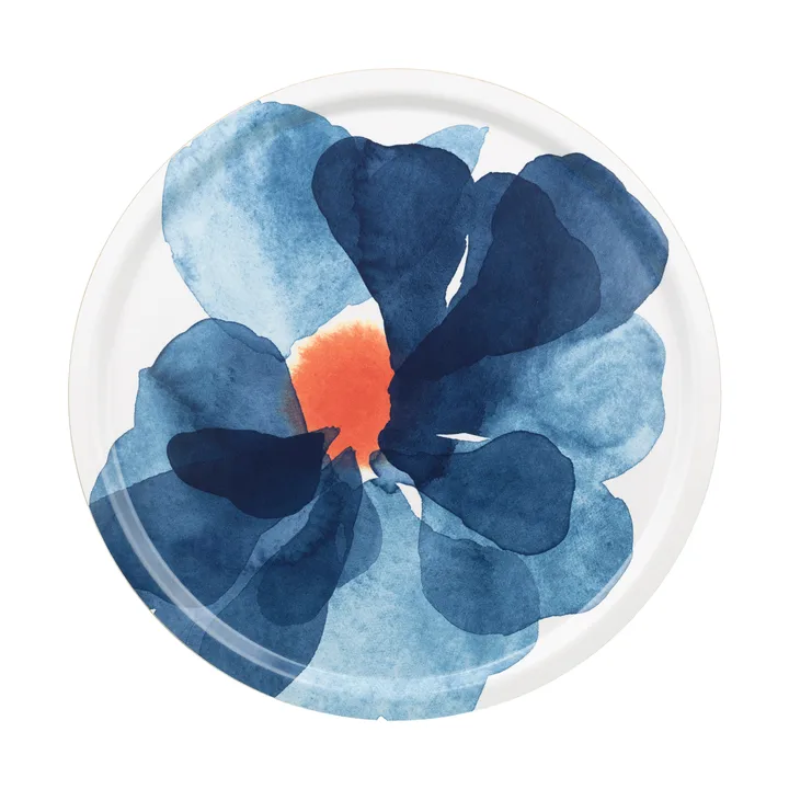Valssi Tablett Ø46 cm - White-blue-orange - Marimekko
