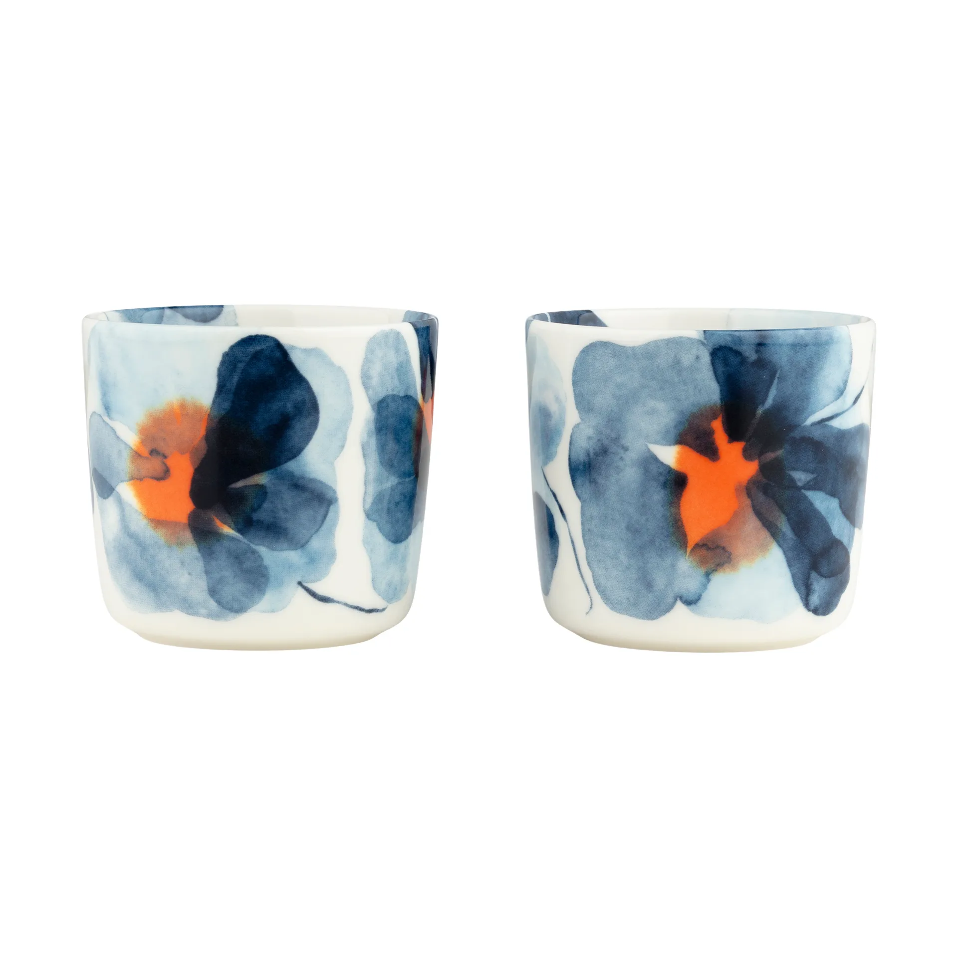 Valssi Tasse 2er-Pack, White-blue-orange, 20 cl Marimekko