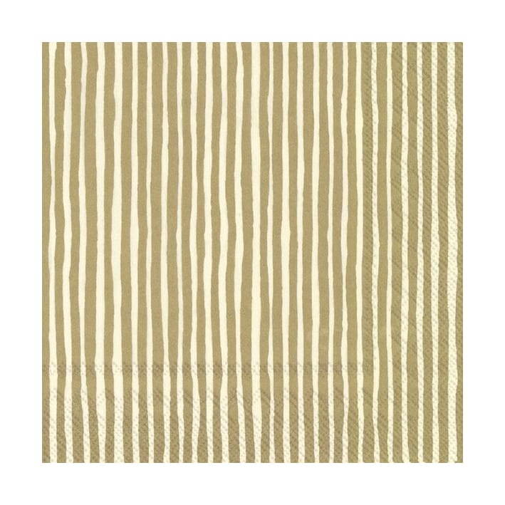 Varvunraita Serviette 33x33cm 20er Pack, Gold Marimekko