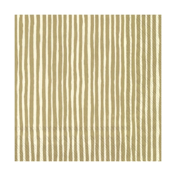 Varvunraita Serviette 33x33cm 20er Pack - Gold - Marimekko