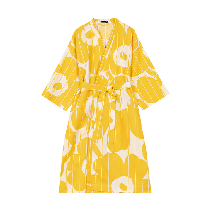 Vesi Unikko Morgenmantel S/M - Spring yellow-ecru - Marimekko