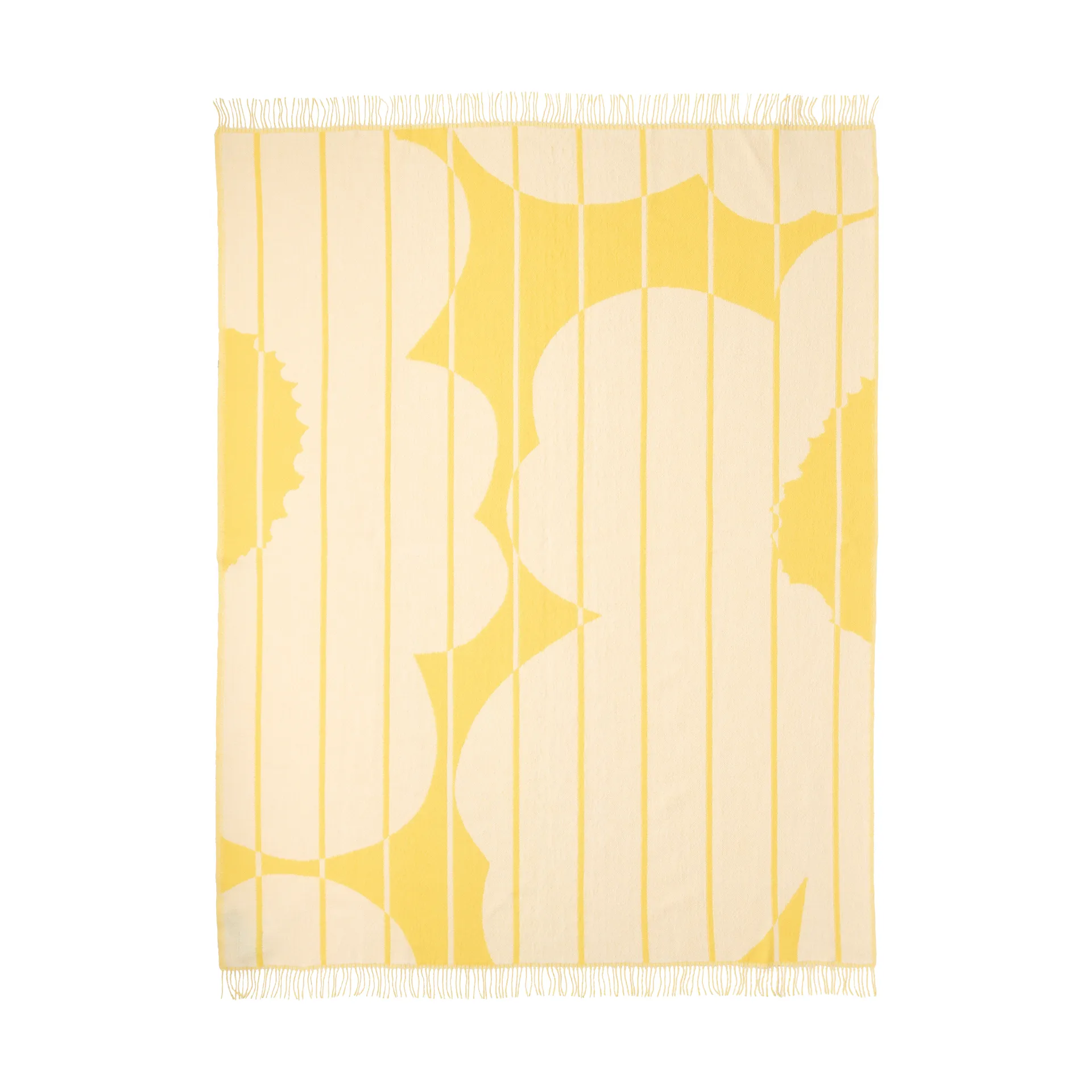 Vesi Unikko Wolldecke 140x180 cm, Spring yellow-ecru Marimekko