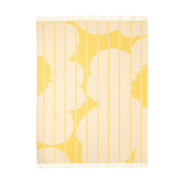 Vesi Unikko Wolldecke 140x180 cm - Spring yellow-ecru - Marimekko