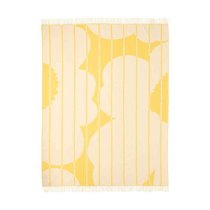 Vesi Unikko Wolldecke 140x180 cm, Spring yellow-ecru Marimekko