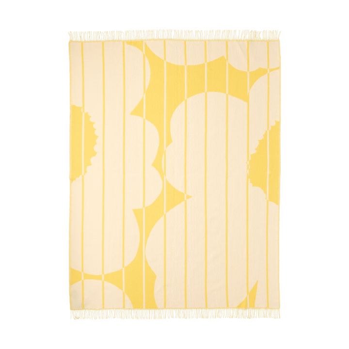 Vesi Unikko Wolldecke 140x180 cm - Spring yellow-ecru - Marimekko