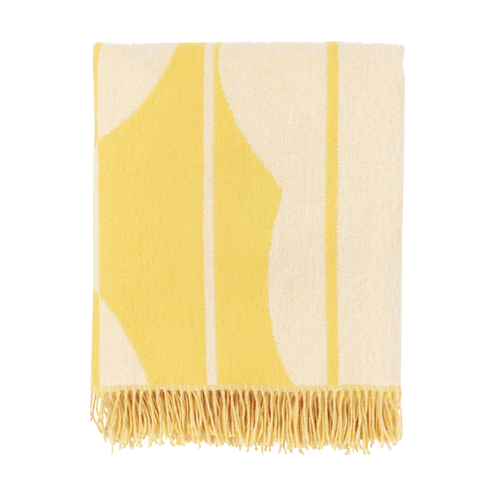 Vesi Unikko Wolldecke 140x180 cm, Spring yellow-ecru Marimekko