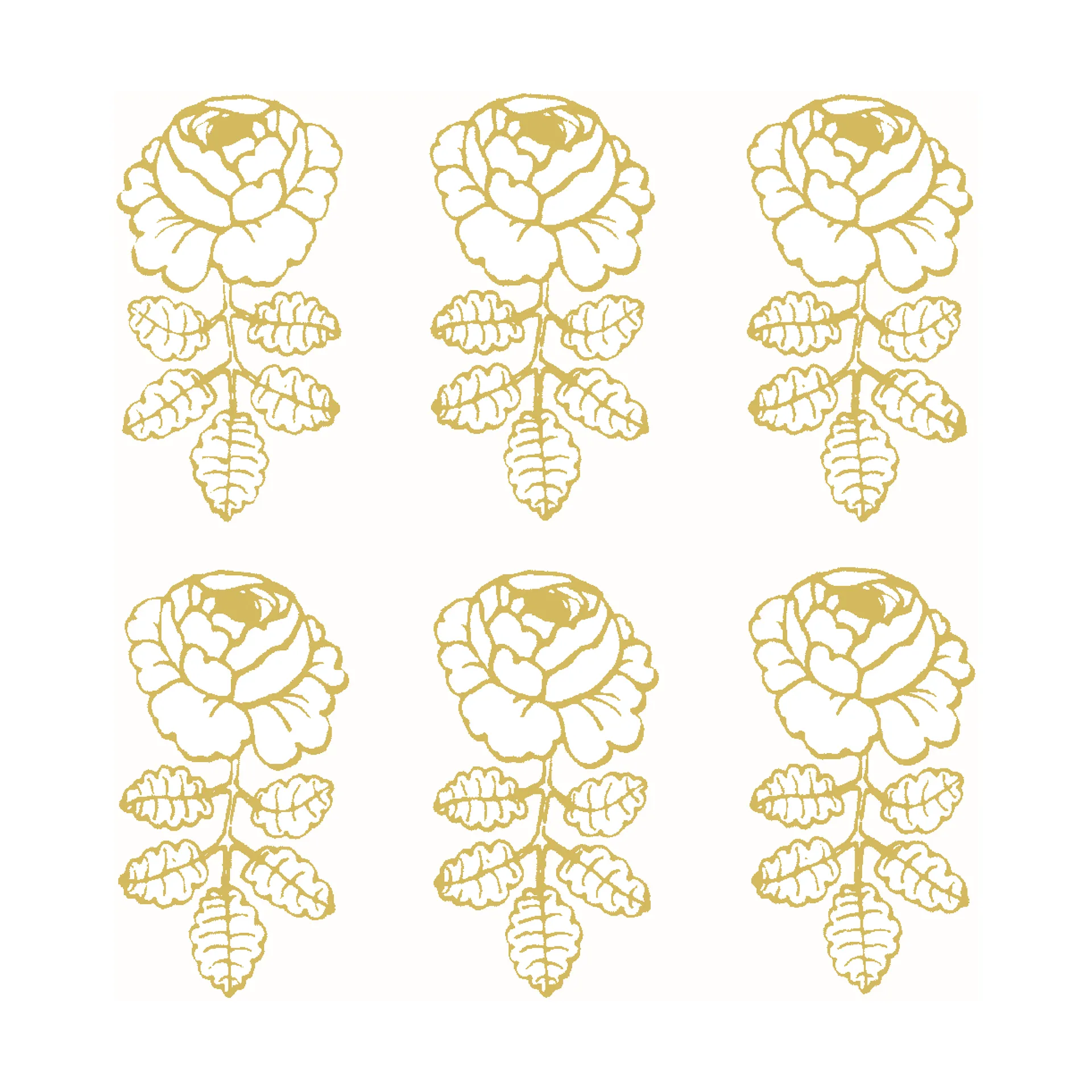 Vihkiruusu Serviette 33 x 33cm 20er Pack, Gold-white Marimekko