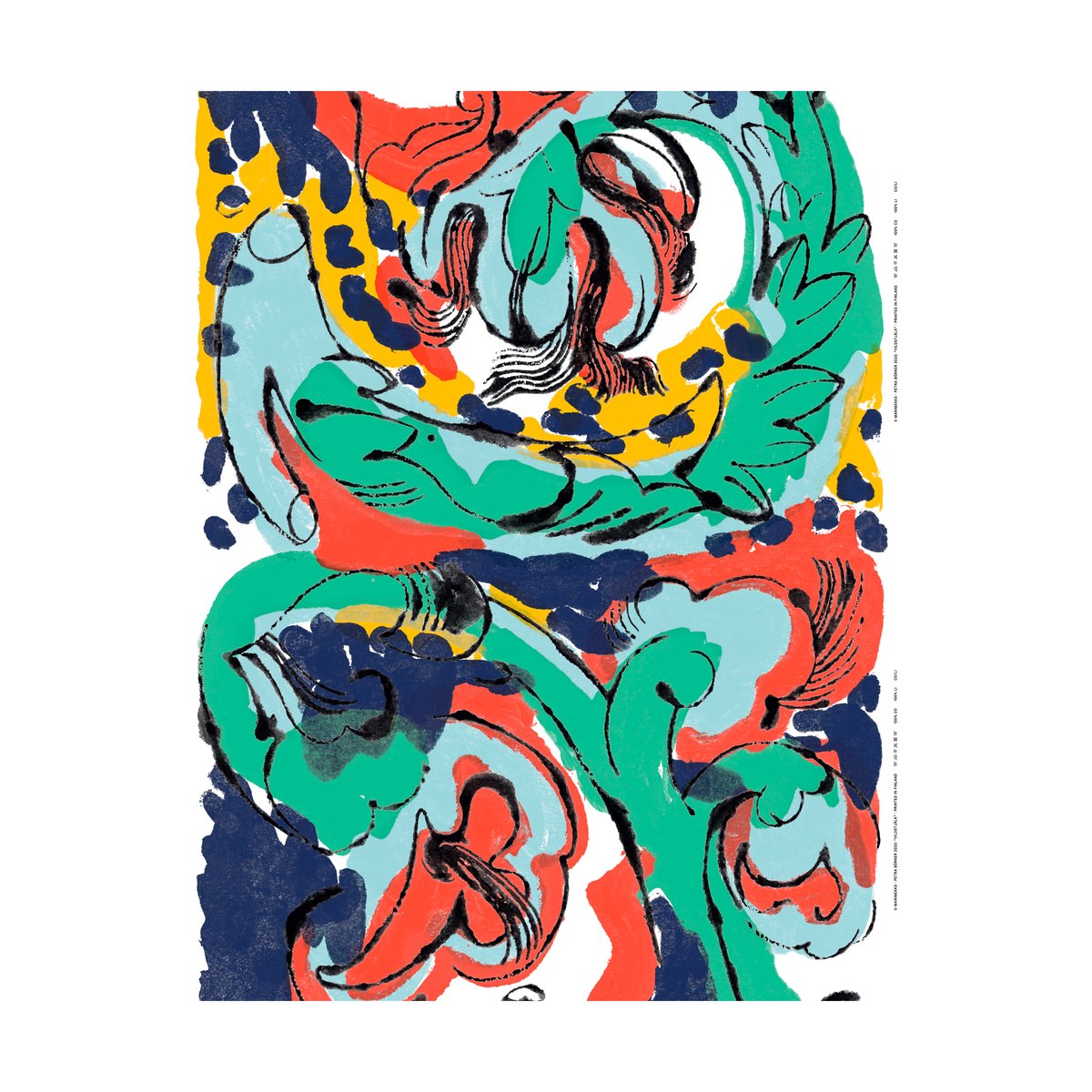 Marimekko Vildstjälk Stoff Multi