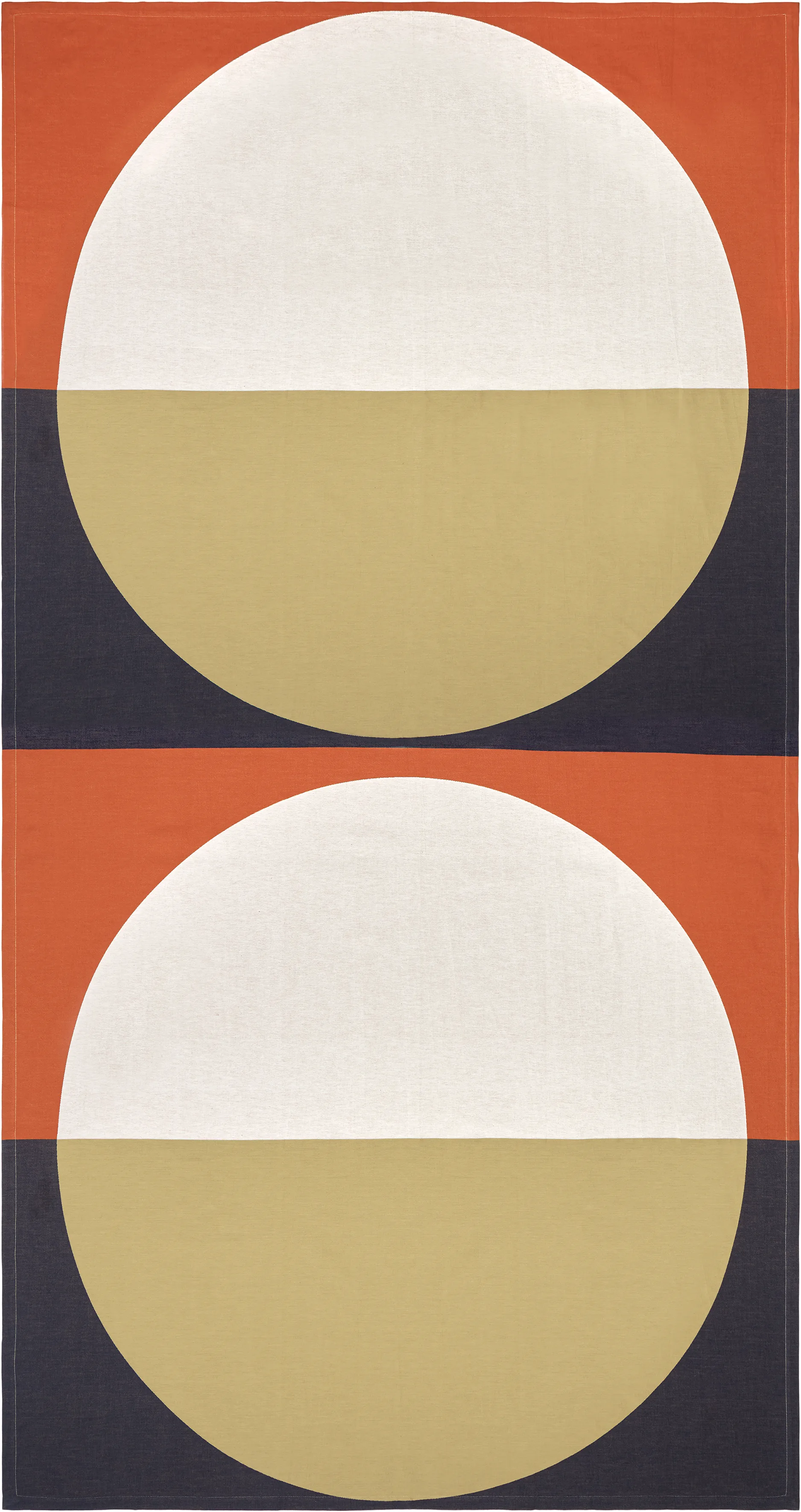 Wolldecke Baumwolle-Leinen 150x280 cm, Rot-blau-beige Marimekko