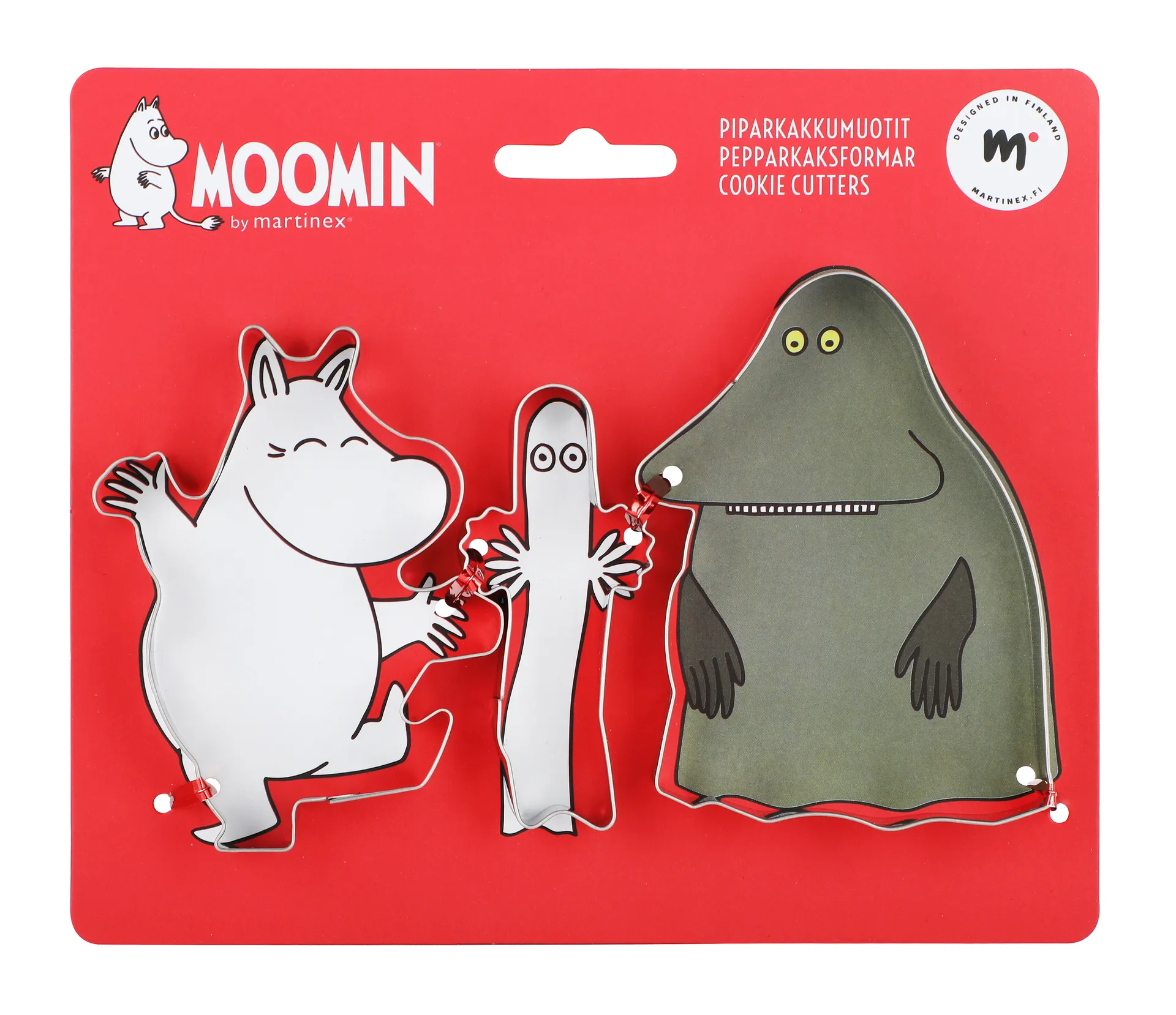 Mumin Mumin-Troll Pfefferkuchenformen 3er-Pack, Grau Martinex