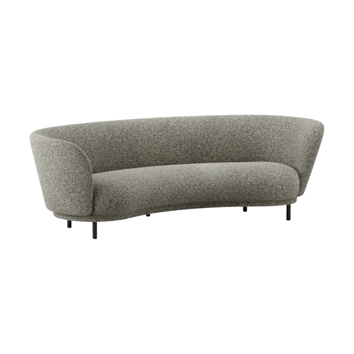 Dandy 3-Sitzer Sofa, Black oak - Kirkby Design, Spiral - 23 Monochrome Massproductions