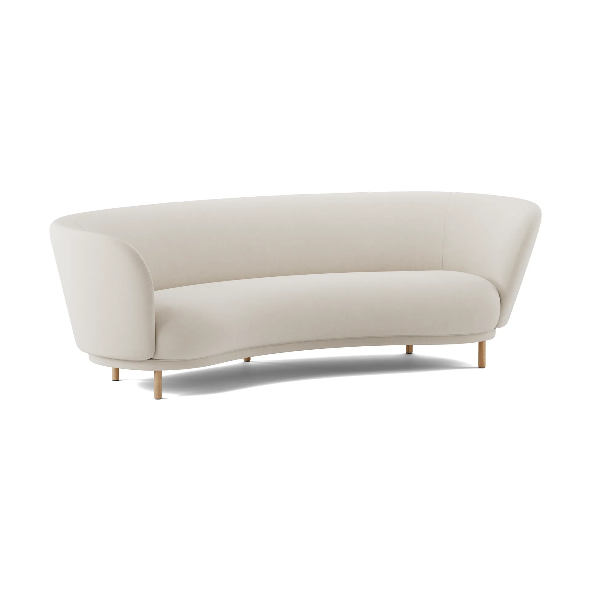 Dandy 3-Sitzer Sofa, Natural oak-Linara 05 Porridge Massproductions