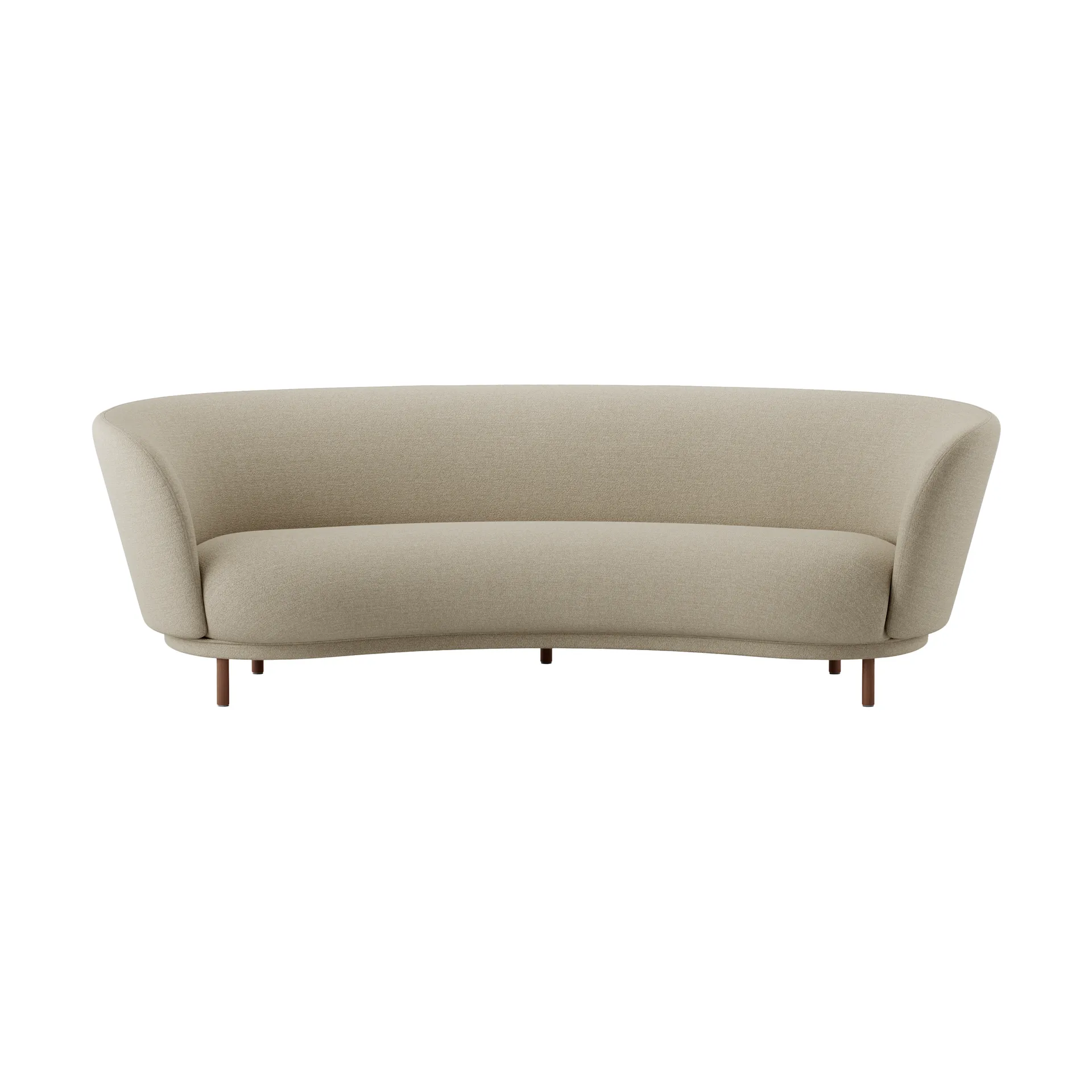 Dandy 3-Sitzer Sofa, Walnut-Ecriture 240 Massproductions