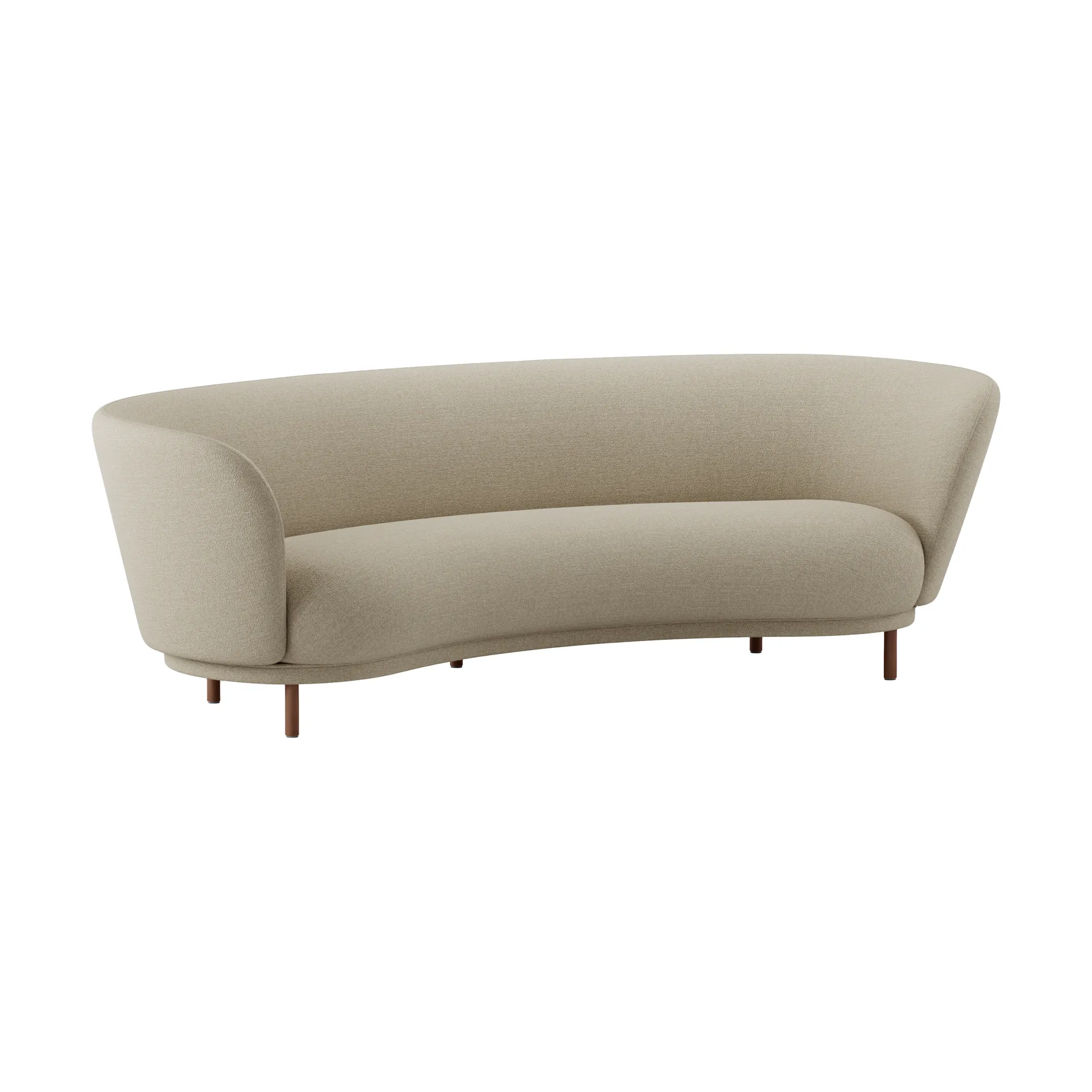 Dandy 3-Sitzer Sofa, Walnut-Ecriture 240 Massproductions