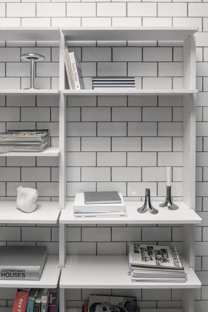 Gridlock Deep Shelf W800 Regalbrett, White stained Ash Massproductions