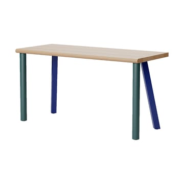 Homework Schreibtisch 140x60 cm - Buche-blau/grün - Massproductions