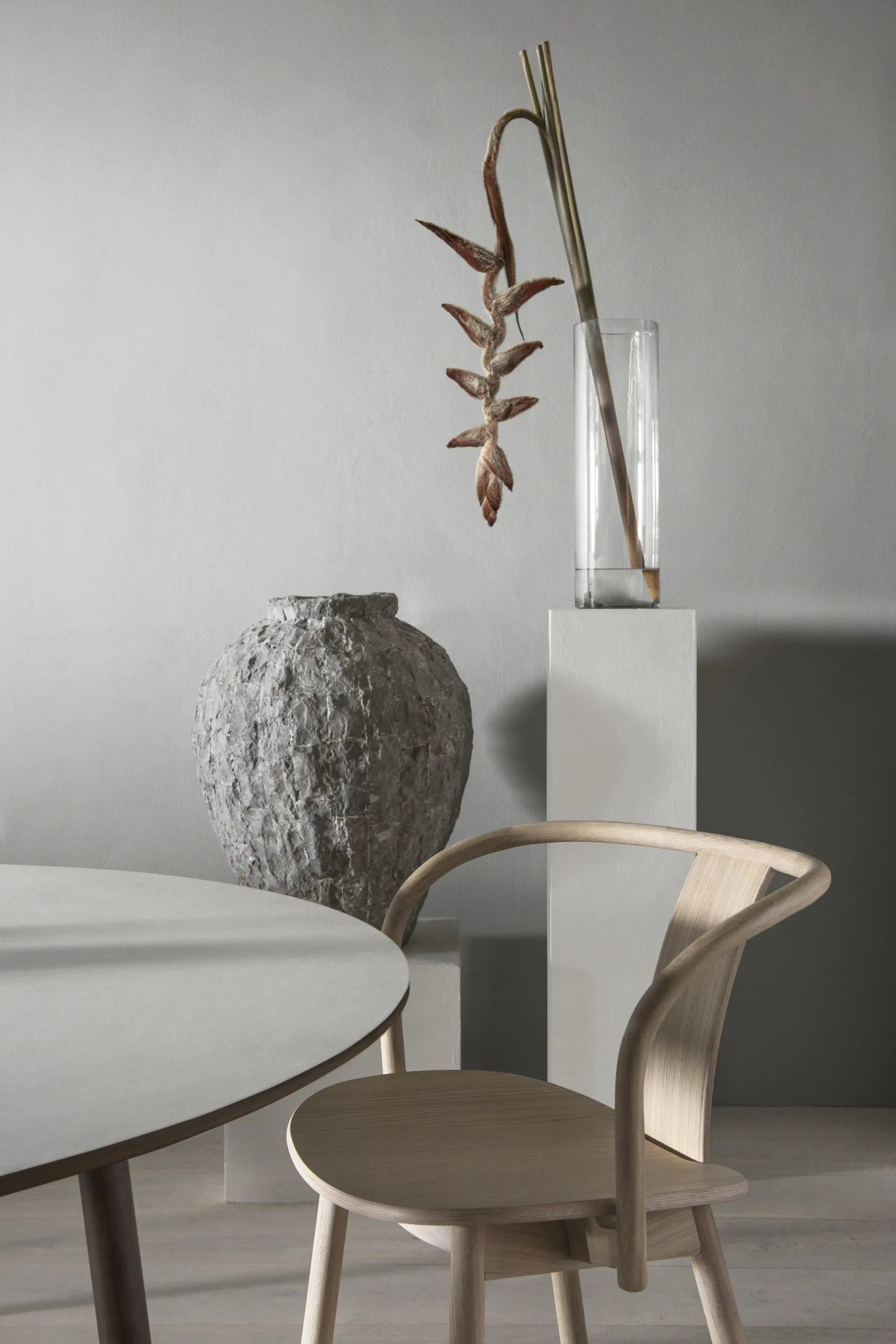 Icha Stuhl, Buche weiß geölt Massproductions