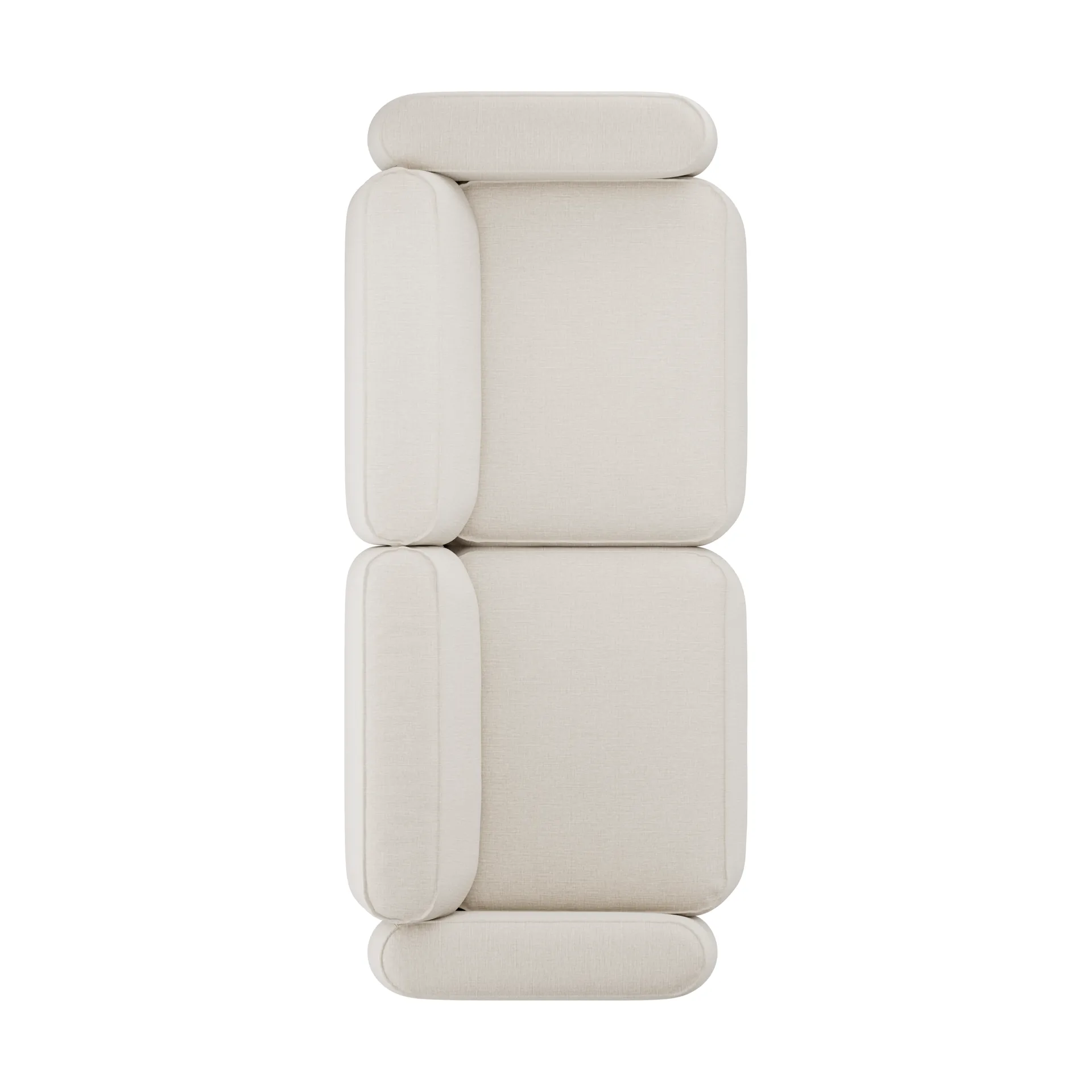 Patch 2,5-Sitzer Sofa, Linara 05 Porridge Massproductions