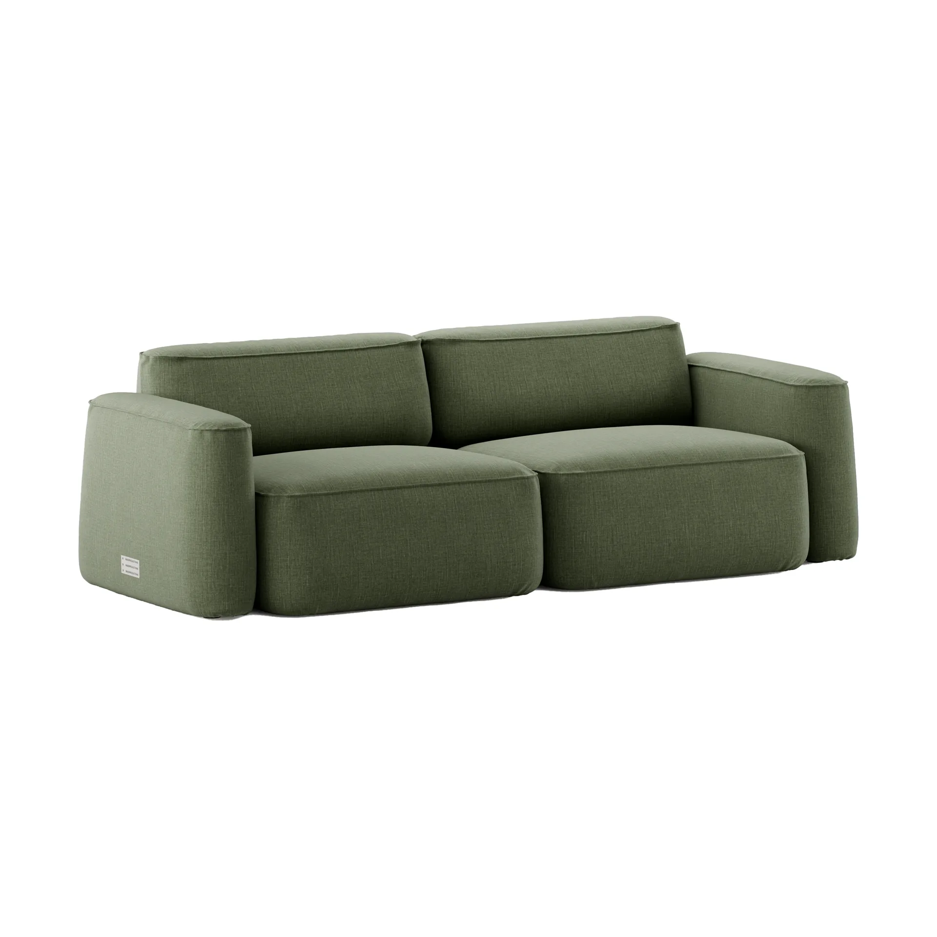 Patch 2,5-Sitzer Sofa, Linara 100 Tarragon Massproductions