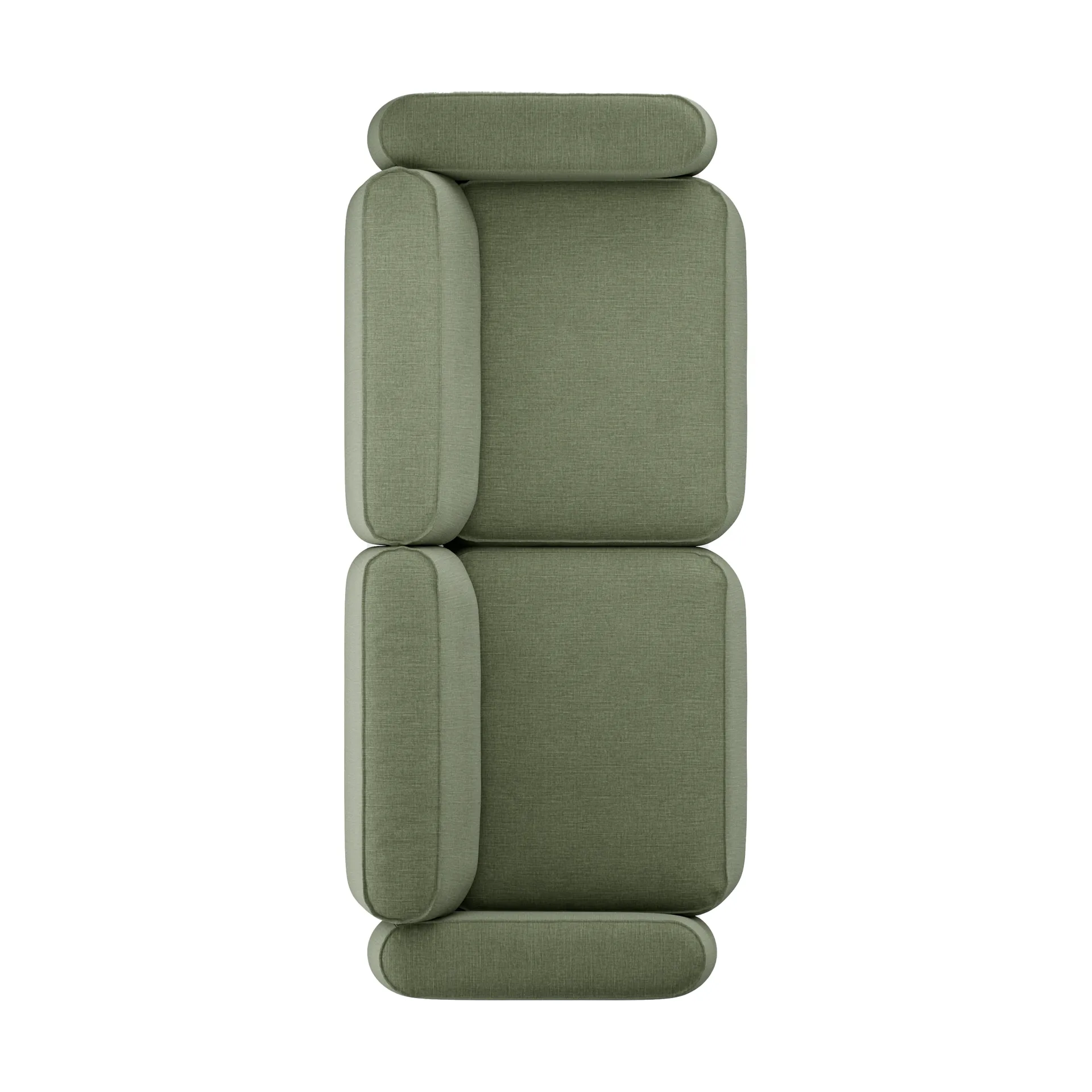 Patch 2,5-Sitzer Sofa, Linara 100 Tarragon Massproductions