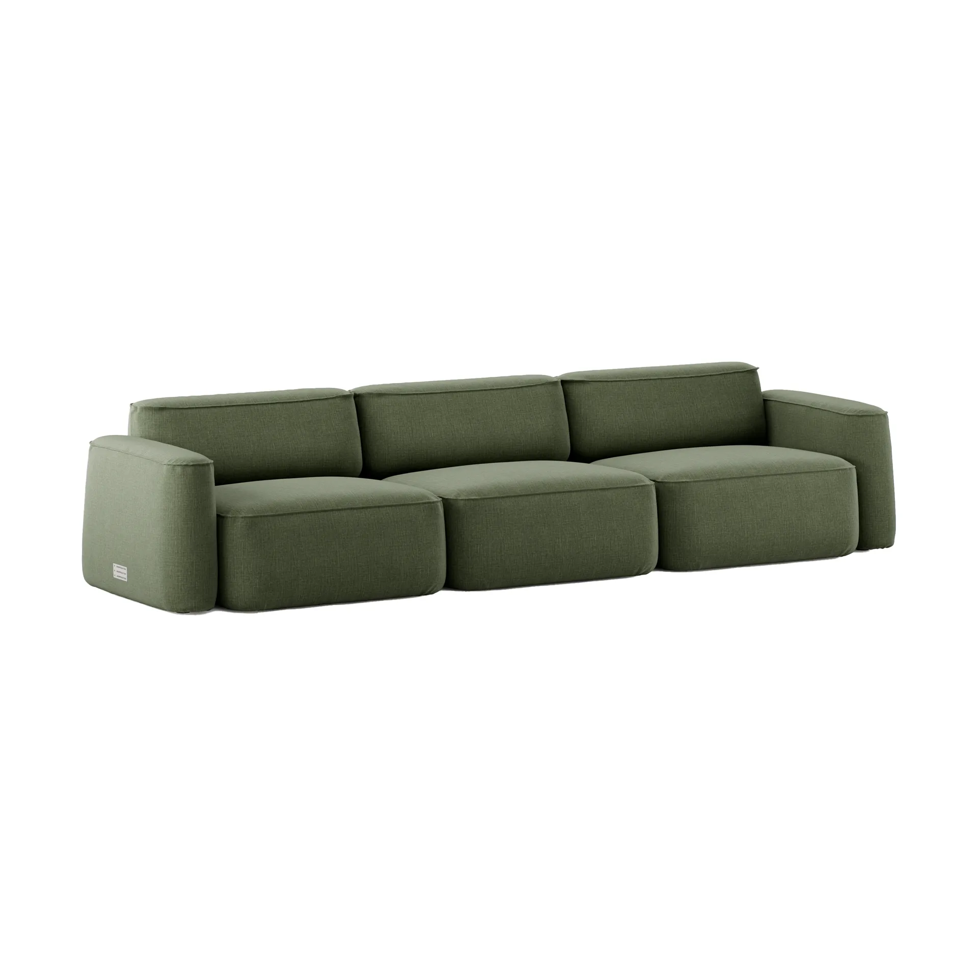 Patch 3-Sitzer Sofa, Linara 100 Tarragon Massproductions