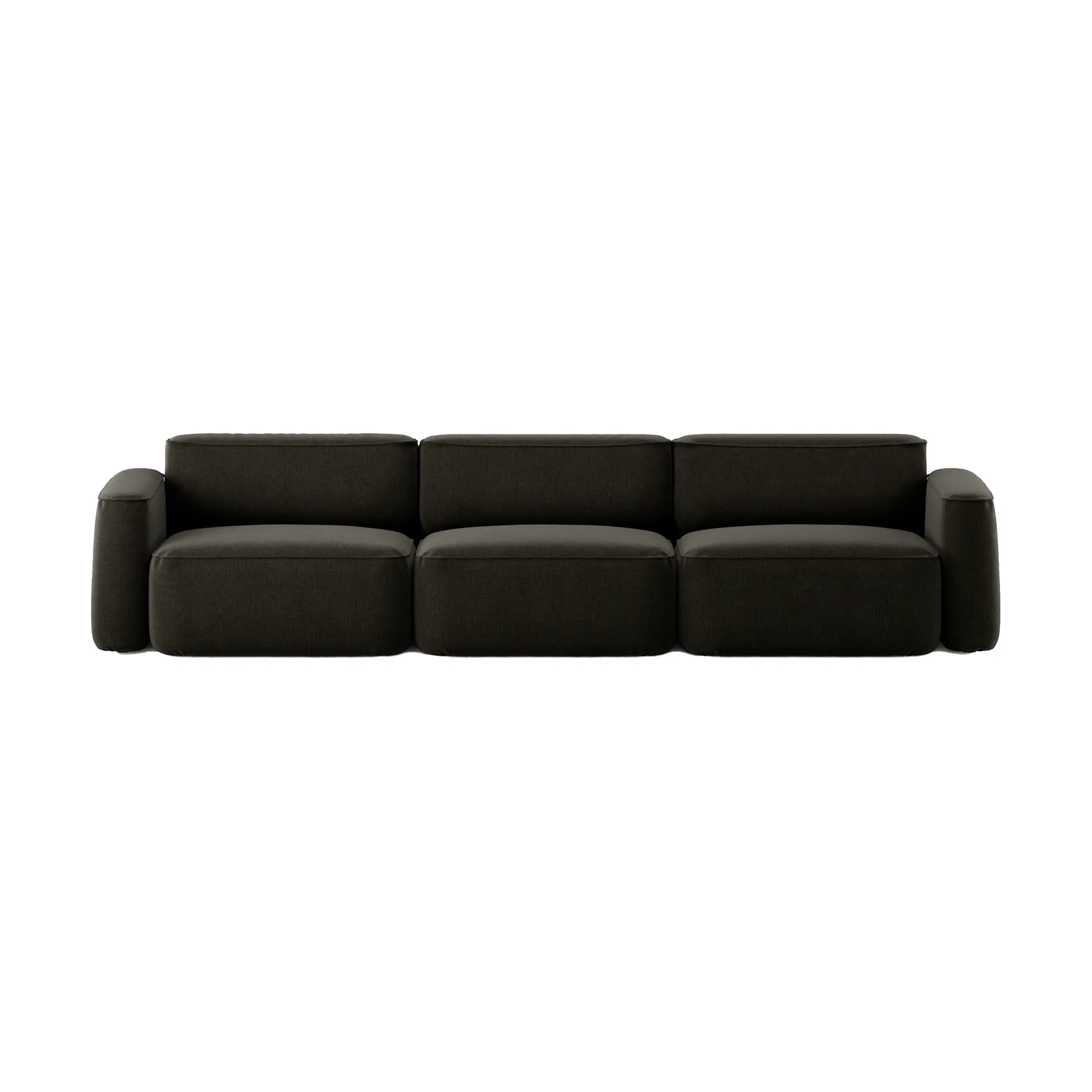 Patch 3-Sitzer Sofa, Linara 90 Espresso Massproductions