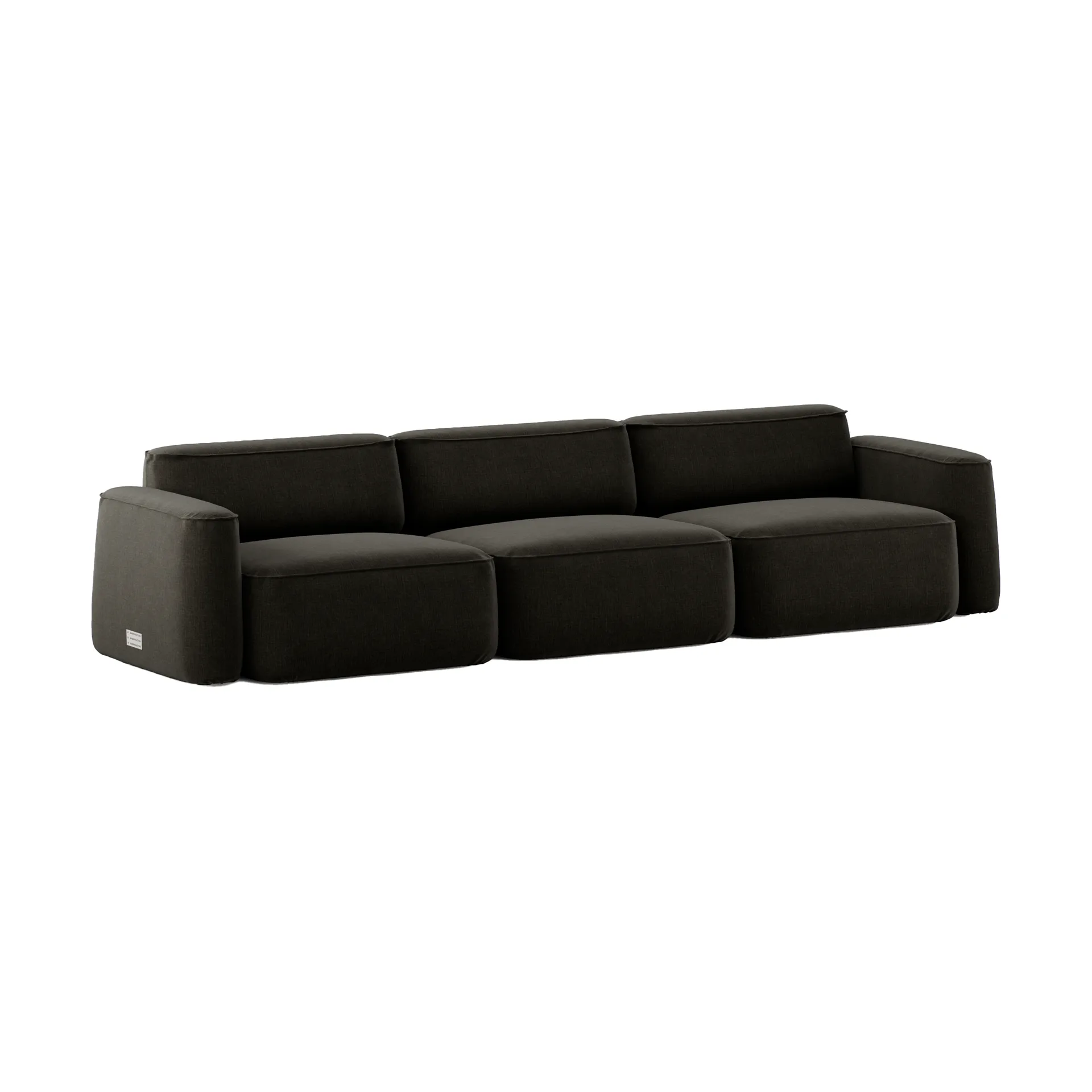 Patch 3-Sitzer Sofa, Linara 90 Espresso Massproductions