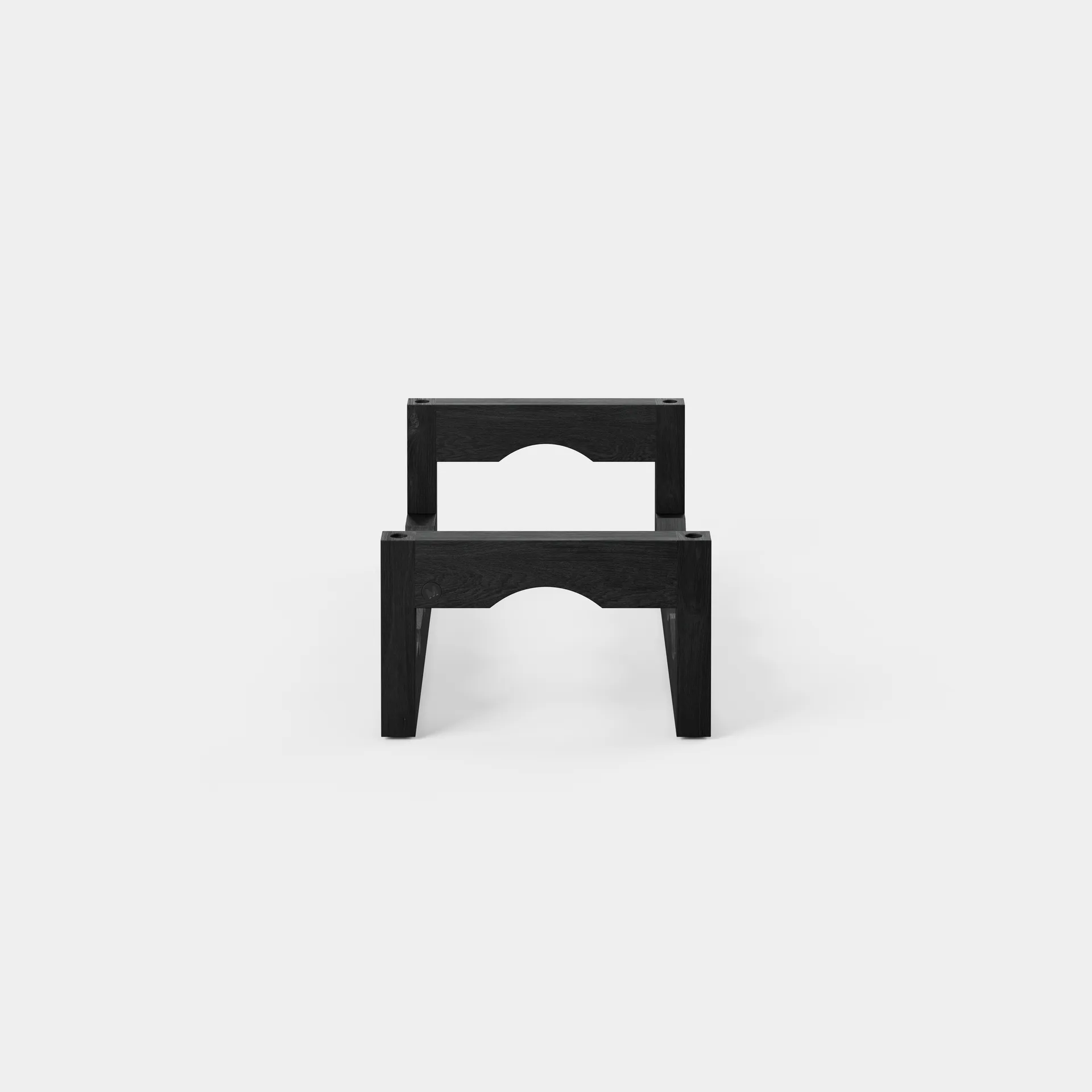 Silo stapelbares Weinregal, Schwarz gebeizte Esche Massproductions