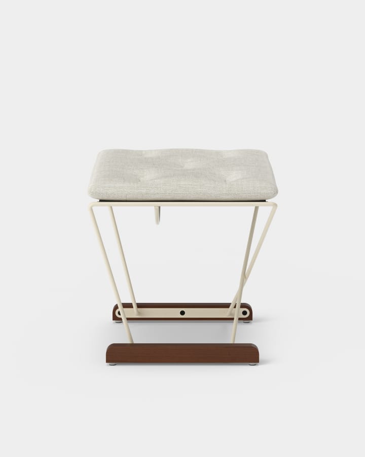 Spark Fußhocker, Ivory-walnussgebeizte Buche, Romo Ruskin Quill 7757/10 Massproductions